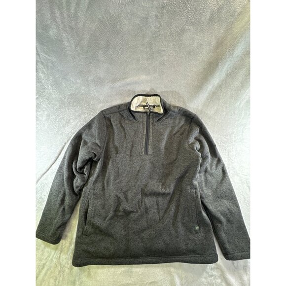 Orvis Mens XL 1/4 Zip Pullover Sweater Gray Fleece Classic Collection - Picture 2 of 16